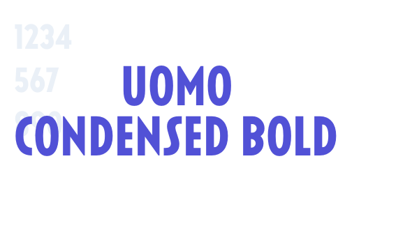 Uomo Condensed Bold font download