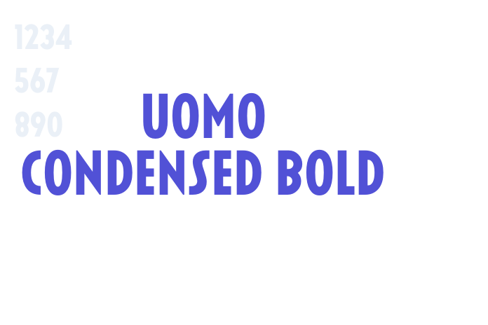 Uomo Condensed Bold font download