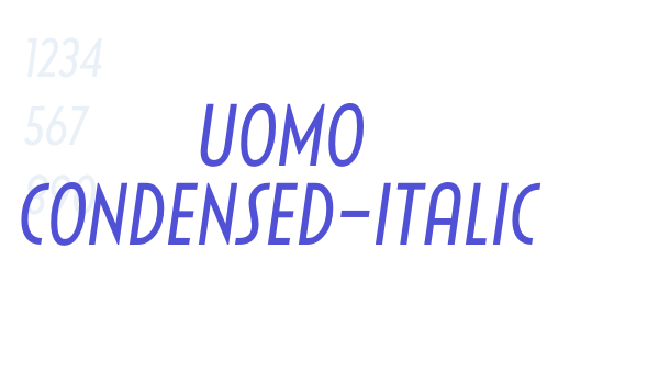 Uomo Condensed-Italic font download