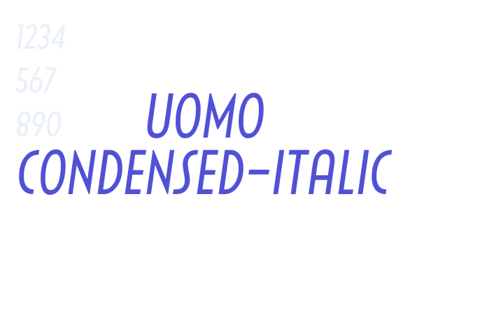 Uomo Condensed-Italic font download