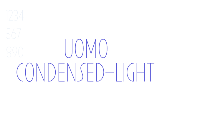 Uomo Condensed-Light font download