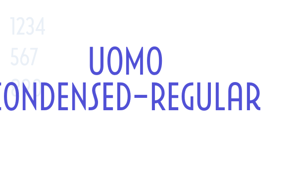 Uomo Condensed-Regular font download