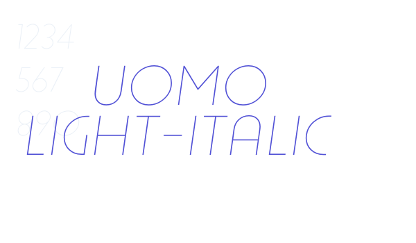 Uomo Light-Italic font download