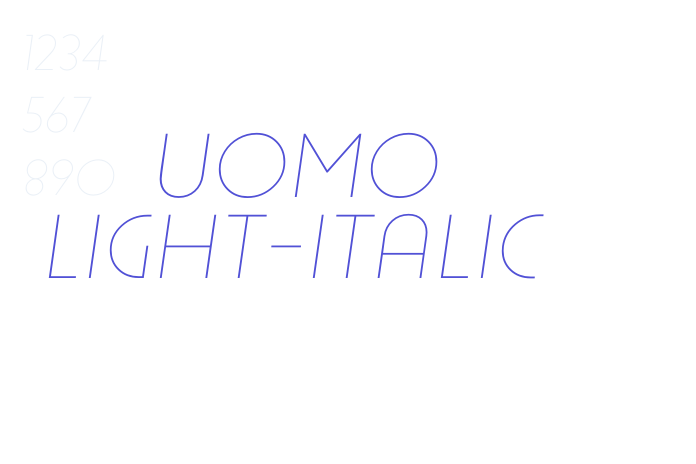 Uomo Light-Italic font download