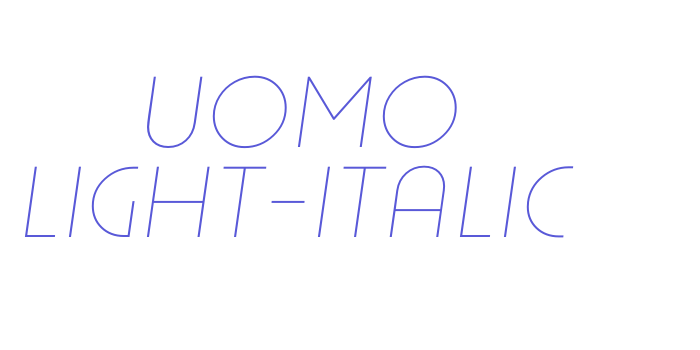 Uomo Light-Italic Font