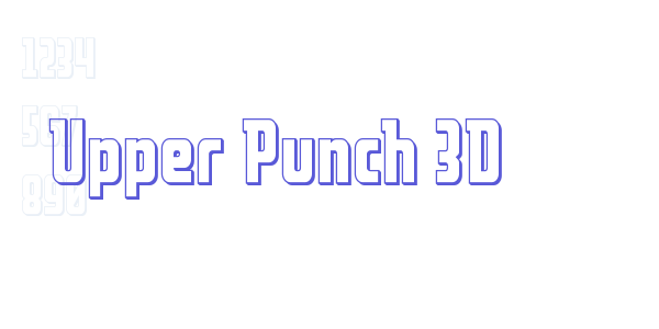 Upper Punch 3D font free