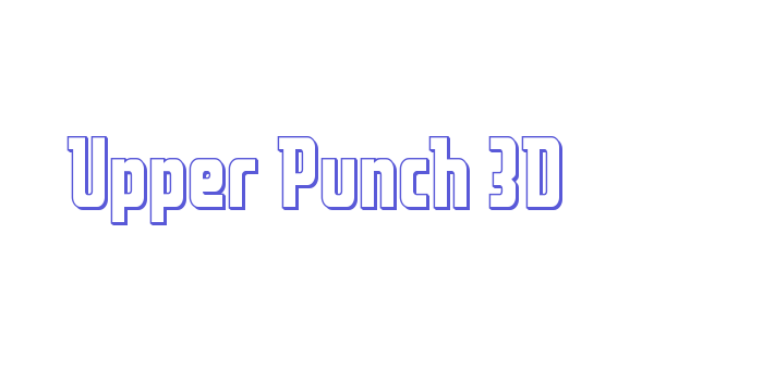 Upper Punch 3D Font Download