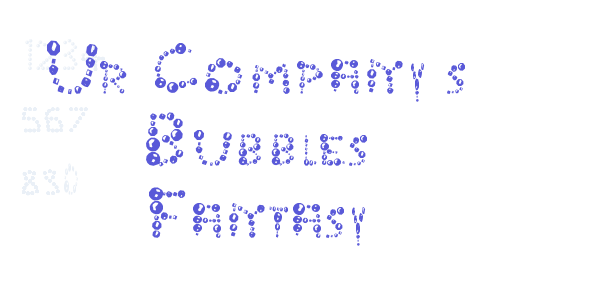 Ur Company’s Bubbles Fantasy font