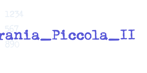 Urania_Piccola_II font