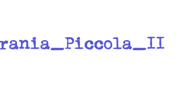 Urania_Piccola_II Font Download