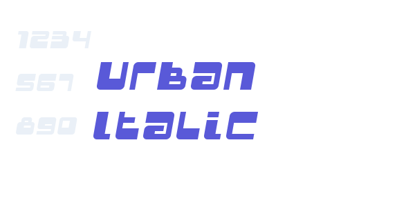 Urban Italic font free