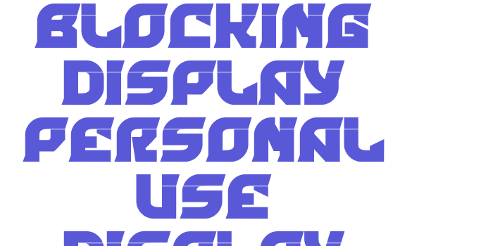 Urban Blocking Display Personal Use Display Font Download