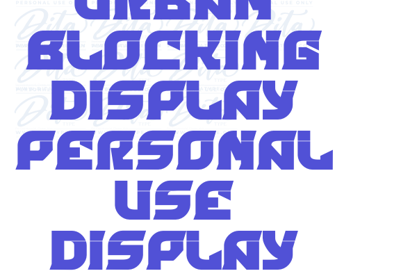 Urban Blocking Display Personal Use Display