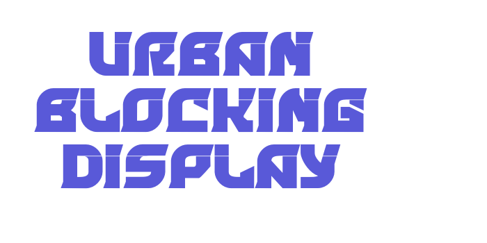 Urban Blocking Display Font Download