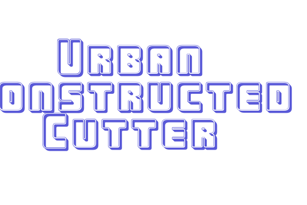 Urban Constructed Cutter Font