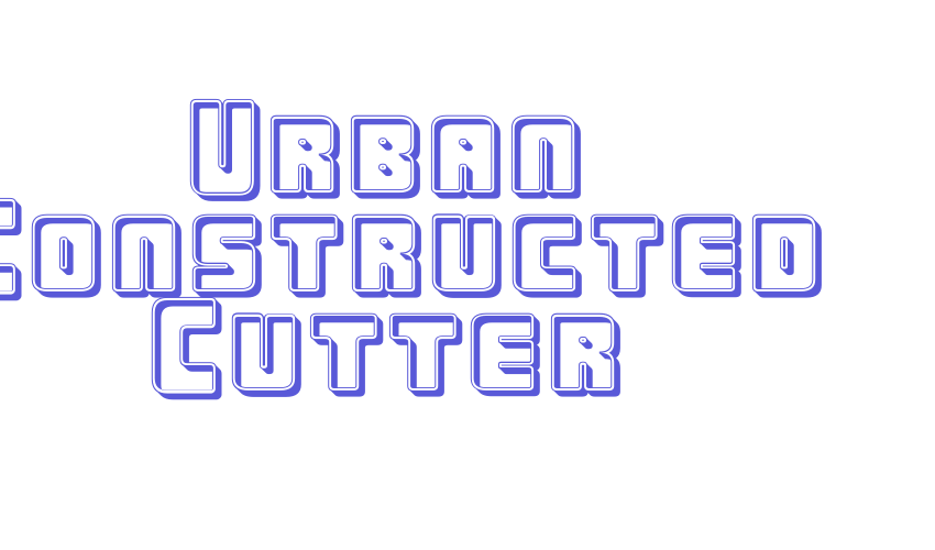 Urban Constructed Cutter Font