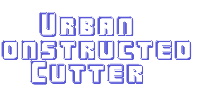 Urban Constructed Cutter Font Download