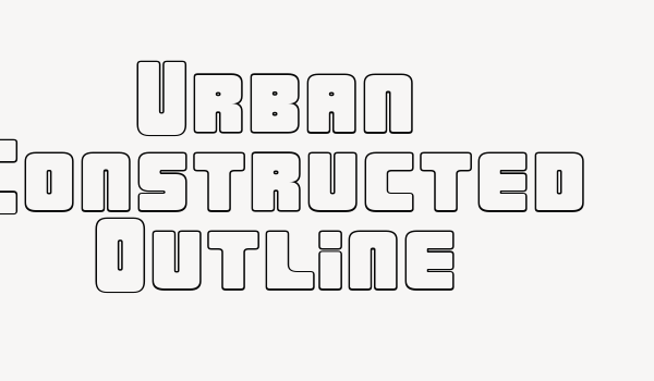 Urban Constructed Outline Font