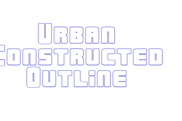 Urban Constructed Outline Font