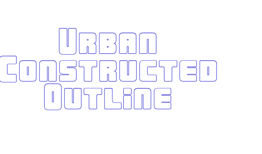 Urban Constructed Outline Font