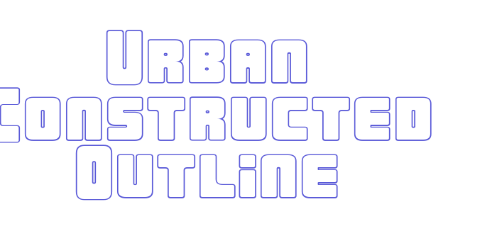 Urban Constructed Outline Font Download