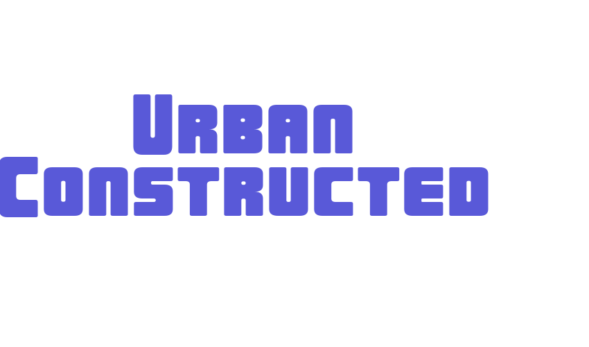 Urban Constructed Font