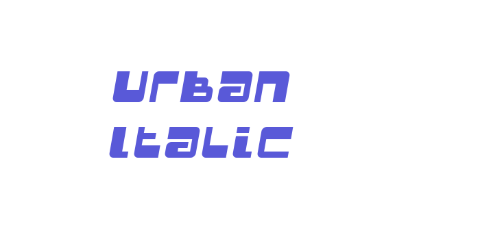 Urban Italic Font Download