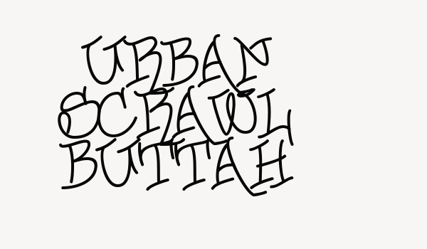 Urban Scrawl Buttah Font