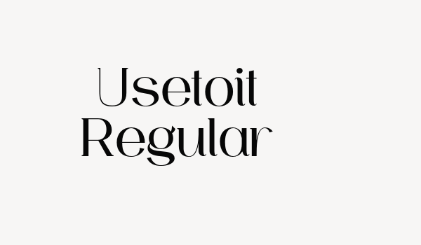 Usetoit Regular Font