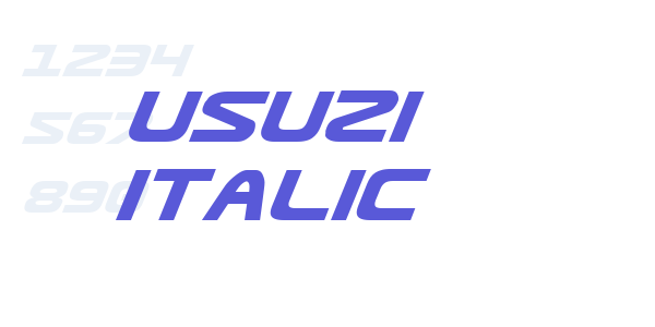 Usuzi Italic font free