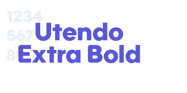 Utendo Extra Bold font free