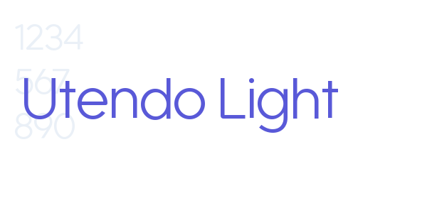 Utendo Light font free