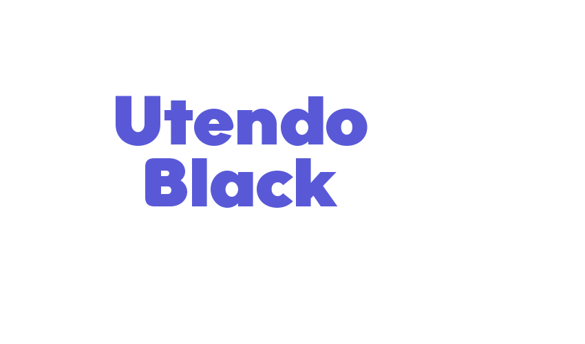 Utendo Black Font Download