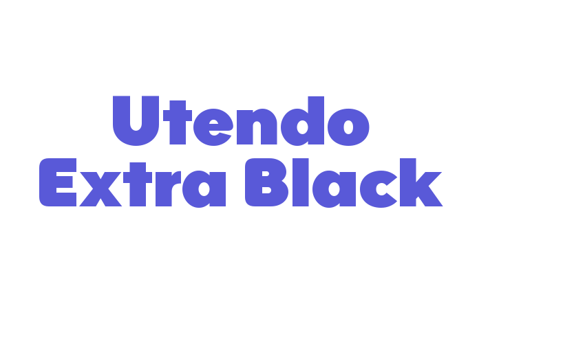 Utendo Extra Black Font Download