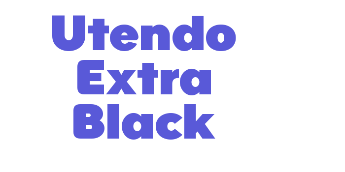 Utendo Extra Black Font