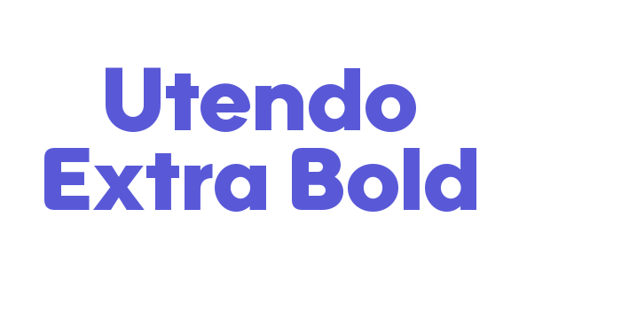 Utendo Extra Bold Font