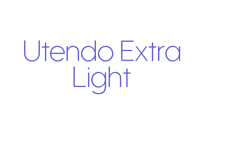 Utendo Extra Light Font Download