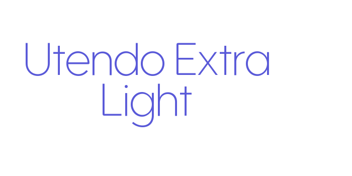 Utendo Extra Light Font Download