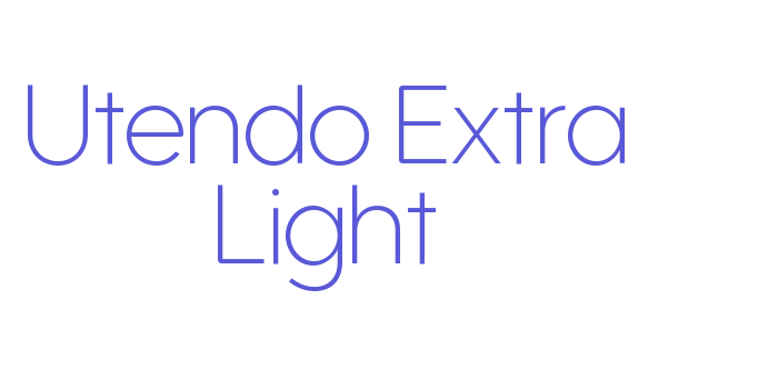 Utendo Extra Light Font