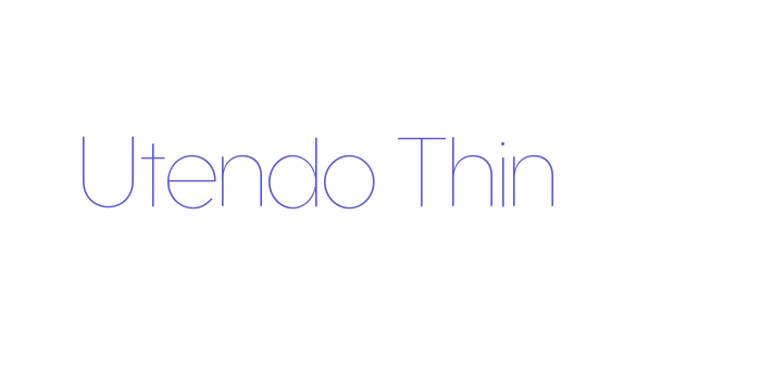 Utendo Thin Font Download