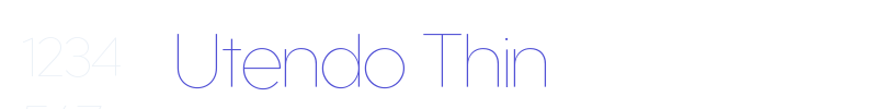 Utendo Thin-font