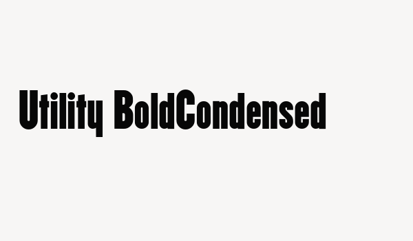 Utility BoldCondensed Font