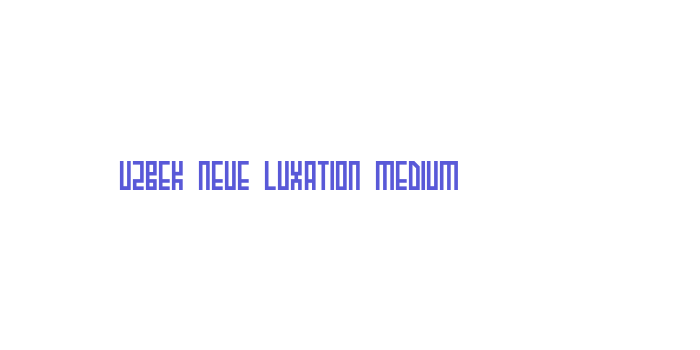 Uzbek Neue Luxation Medium Font Download