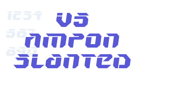 V5 Ampon Slanted font free