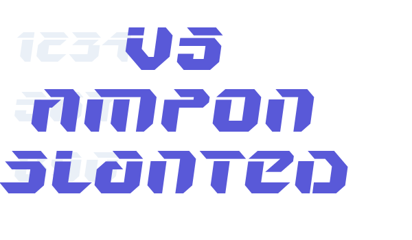 V5 Ampon Slanted Font