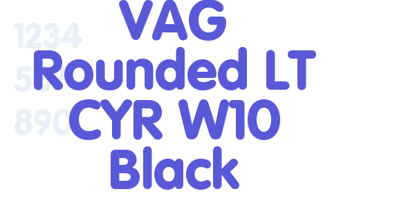 VAG Rounded LT CYR W10 Black font free