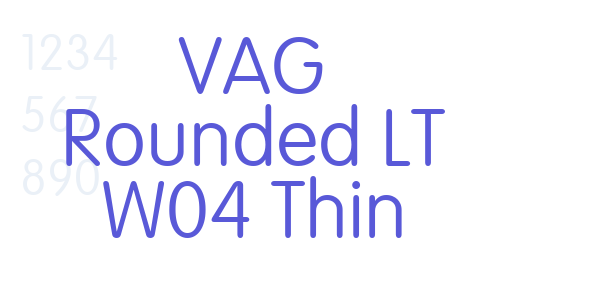 VAG Rounded LT W04 Thin font free