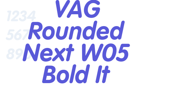 VAG Rounded Next W05 Bold It font free