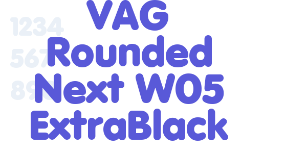 VAG Rounded Next W05 ExtraBlack font free