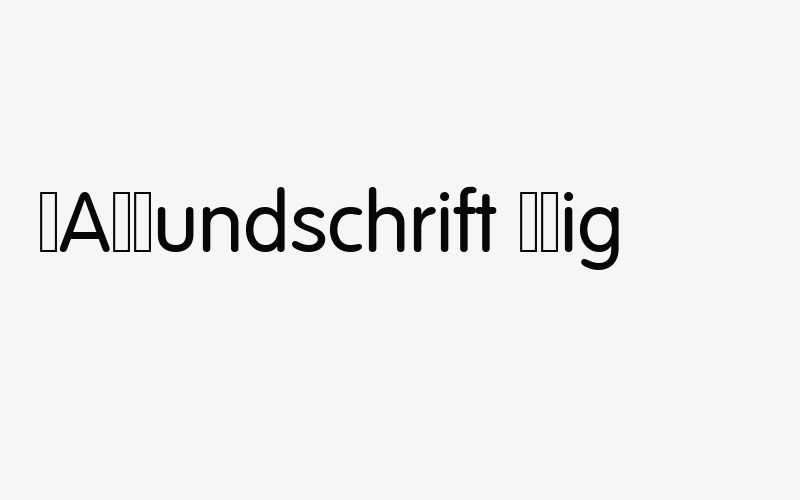 VAGRundschrift DLig Font